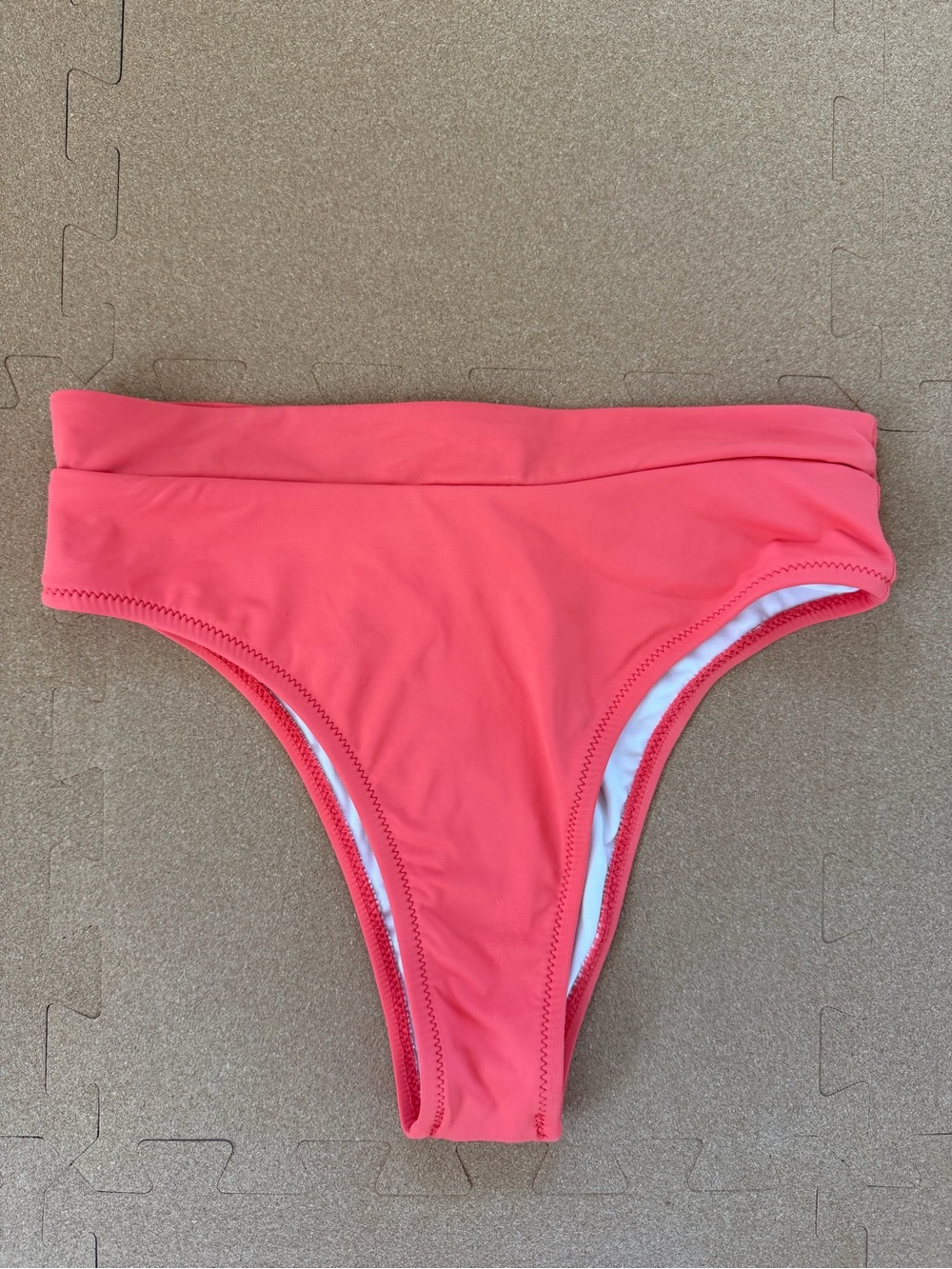 Rhythm - High Waist Coral Bikini Bottom (XS)